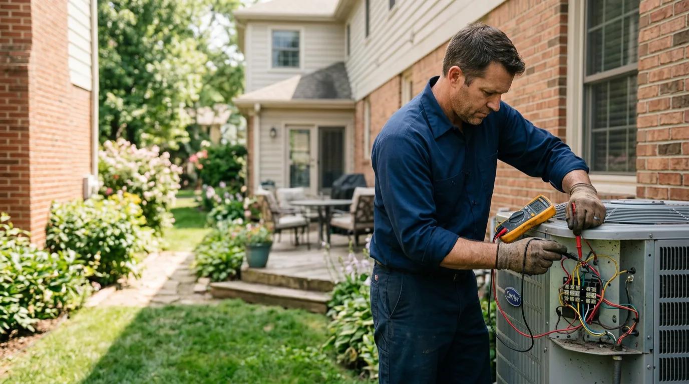HVAC technician working near Willis, TX